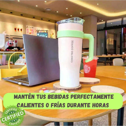 ¡TERMO VIRAL! ThermoPro®️ EN ACERO INOXIDABLE, DOBLE PARED Y ANTIDERRAMES🥤🤩